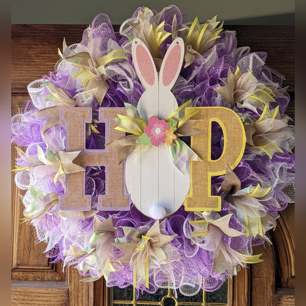Easter Deco Mesh Wreath